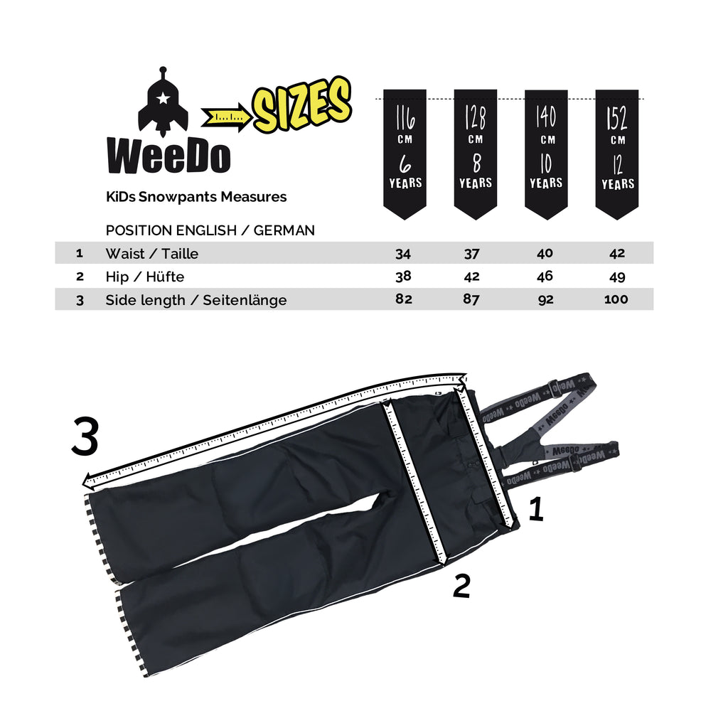 and GmbH ski pants black WeeDo – Snow funwear for snowboard children